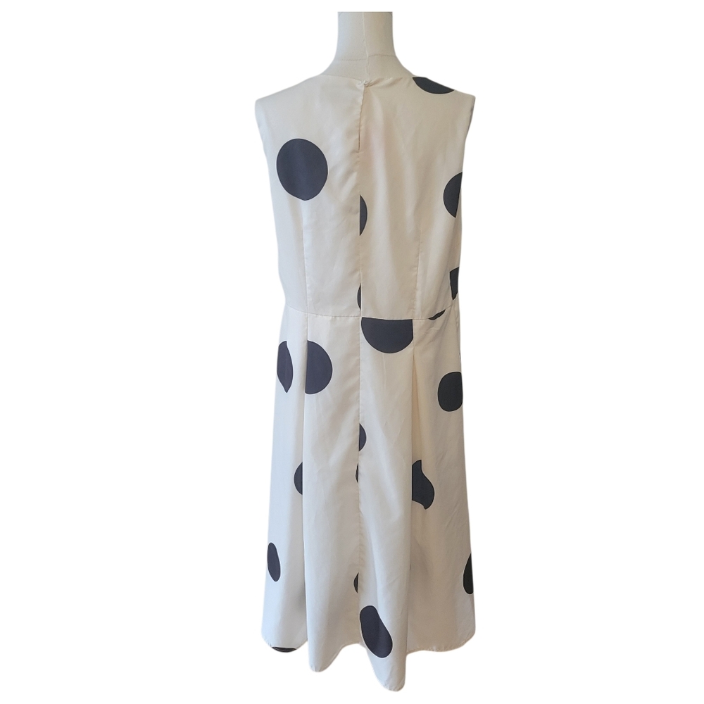 NWT‎ Cider Ivory Polka Dot Sleeveless Dress Size XL - Picture 5 of 6